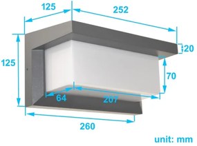 Applique da esterno NEELY 1xE27/50W/230V IP54 antracite