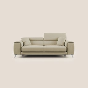 Fusion divano con sedute allungabili in tessuto smacchiabile T05 cammello