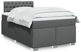 Giroletto A Molle Con Materasso Grigio Scuro 120x200 Cm Tessuto /