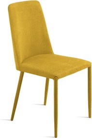 Sedia imbottita in tessuto Giallo ETTORE 2 sedie