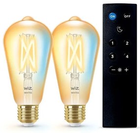 WiZ - Lampadine Smart TW Amb. 8W 2200-6500K Edison Gold E27 & Remote WiZ