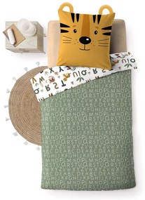 Set copripiumino e federa da bambini in cotone per letto singolo 140x200 cm Tigry – douceur d'intérieur