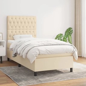 Giroletto A Molle Con Materasso Crema 100x200 Cm İn Tessuto /