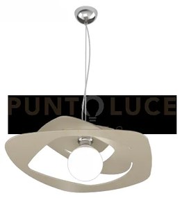 Warped sospensione d.50 cm. 1 luce sabbia 1157-s50-sa