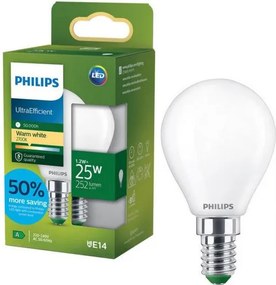 Lampadina LED ULTRAEFFICIENT Philips P45 E14/1,2W/230V 2700K