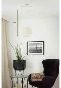 Brilagi - Lampadario a cavo SPACE YUTE 1xE27/15W/230V Ø 25 cm crema/bianco