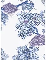 Asien Tapete Jardin d'Asie von Isidore Leroy - Blanc et Bleu