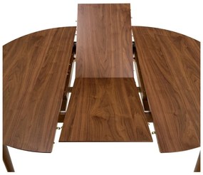 Tavolo da pranzo rotondo con effetto noce allungabile con estensione ø 115 cm Montreux – Actona