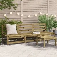 Divani Giardino Senza Braccioli 3pz 70x70x67 cm Pino Impregnato 837934