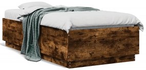 Giroletto Luci Led Rovere Fumo 90x190 Cm İn Legno Multistrato /
