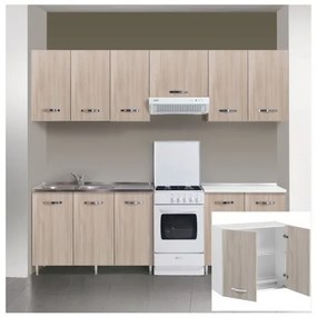 Kit Cucina Pensile 2 Ante Scolapiatti 80X32Xh72 Cm Olmo