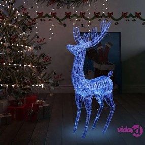 vidaXL Renna di Natale XXL in Acrilico 250 LED 2 pz 180 cm Blu