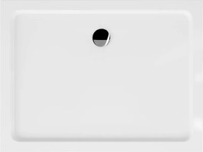 Mexen Flat piatto doccia rettangolare slim 90 x 80 cm, bianco, sifone cromato - 40108090