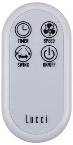 Lucci Air 213128EU - Ventilatore da parete BREEZE 55W/230V bianco + telecomando