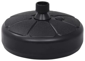 Base Per Ombrellone Riempibile Con Sabbia/acqua 15l Nera /