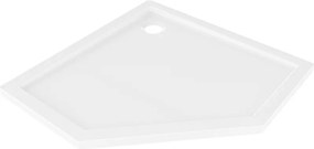 Mexen Flow piatto doccia pentagonale slim 90 x 90 cm, bianco lucido - 46P109090