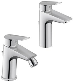 Duravit No1 Coppia Miscelatore Monocomando per Lavabo e Bidet Cromo