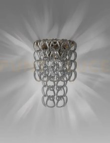 Giogali applique a parete cristallo fume' e bronzo opaco 1 luce att...