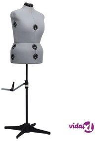 vidaXL Manichino Femminile Regolabile Grigio Taglia L 44-50
