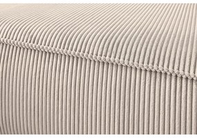 Divano angolare in velluto a coste color crema, angolo sinistro Nihad modular - Bobochic Paris