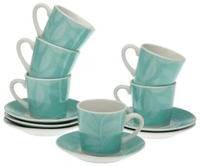 Set di 6 Tazze con Piatto Versa Elnora Porcellana