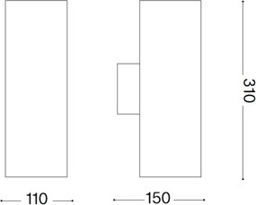 Ideal Lux - Applique da parete per esterni GUN 1xE27/60W/230V 31 cm IP54 marrone