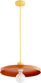 Lampada a sospensione su cavo ETERI 1xE27/15W/230V rame/giallo