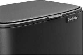 Cestino per la spazzatura grigio scuro in acciaio con pedale 7 l Bo – Brabantia