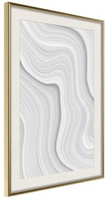 Poster  Snow Contour Lines  Cornice Quadri Cornice d'oro con passe-partout, Larghezza x Altezza Home decor 20x30