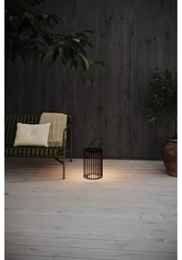 Lanterna a LED nera con alimentazione a pannelli solari e con ricarica USB da esterno (altezza totale 54 cm) Cavia – Markslöjd