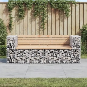 Panca giardino design gabbione 184x71x65,5 cm massello di pino