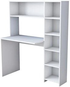 Tavolo da lavoro con mensola RANI 113,2x141,8 cm bianco