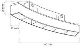 Luce LED per sistema ferroviario MAGNETIC TRACK LED/6W/48V 4000K nero