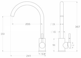 ALVEUS - Lavello da cucina BASIC 78x43,5 cm + miscelatore per lavello VIOLA 36,7 cm in acciaio inox