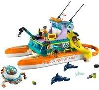 Catamarano di salvataggio da costruire Lego