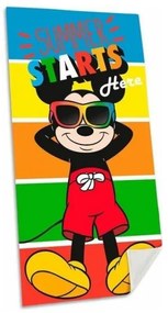 Trade Shop - Telo Mare In Cotone Topolino Mickey Mouse Asciugamano Mare Piscina Bambini