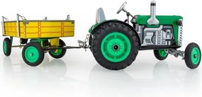 Trattore con rimorchio a carica (a chiave) KOVAP verde/giallo