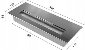 Kratki DELTA2/CZ NERO/TUV - Camino BIO DELTA2 40x90 cm 2kW nero