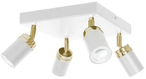 Faretto RENO 4xGU10/8W/230V bianco/oro