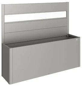 Frangivista con vetro in acciaio metallizzato grigio chiaro BIOHORT L 201 x H 91 cm, spessore 3 mm