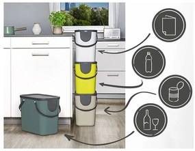 Bidone per rifiuti in plastica riciclata da 25 l Albula - Rotho