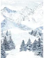 Isidore Leroy Wandbild Les Cimes Bleu - Panel B