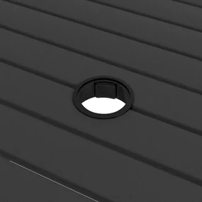 Tavolo da giardino antracite 81,5x81,5x72 cm in acciaio