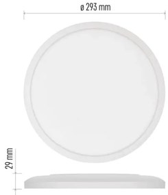 Plafoniera LED FLORI LED/18W/230V 4000K bianco diametro 29 cm