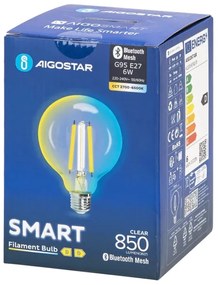 Lampadina LED FILAMENT G95 E27/6W/230V 2700-6500K - Aigostar