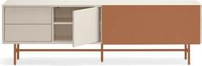 Tavolo TV in mattone/beige 180x56 cm Nube - Teulat