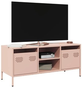 Mobile Tv Rosa 101,5x39x43,5 Cm İn Acciaio Laminato A Freddo /