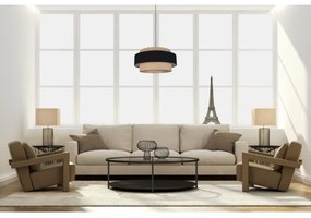 Lampadario a sospensione con filo CORSA 1xE27/60W/230V nero/beige