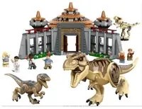 Lego jurassic world (76961). centro visitatori: l attacco del t. rex e del raptor