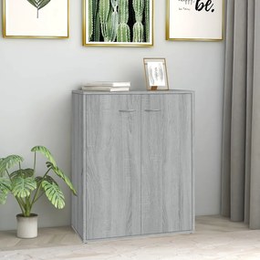 Credenza grigio sonoma 60x30x75 cm in legno multistrato